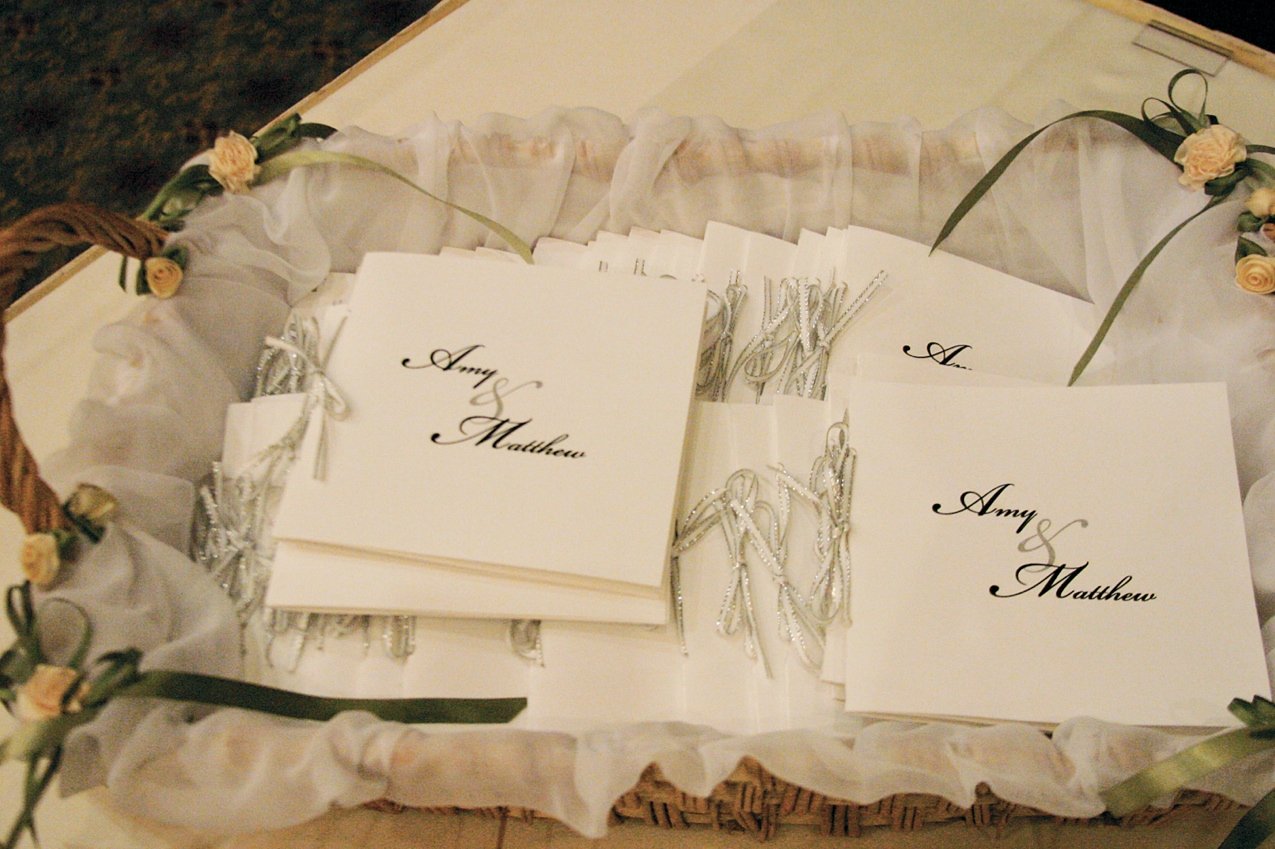 Basket of Wedding Programs