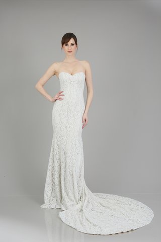 "Sydney" Gown by THEIA a-fitted-dress-with-a-sweetheart-neckline-and-lace-details-throughout-by-theia