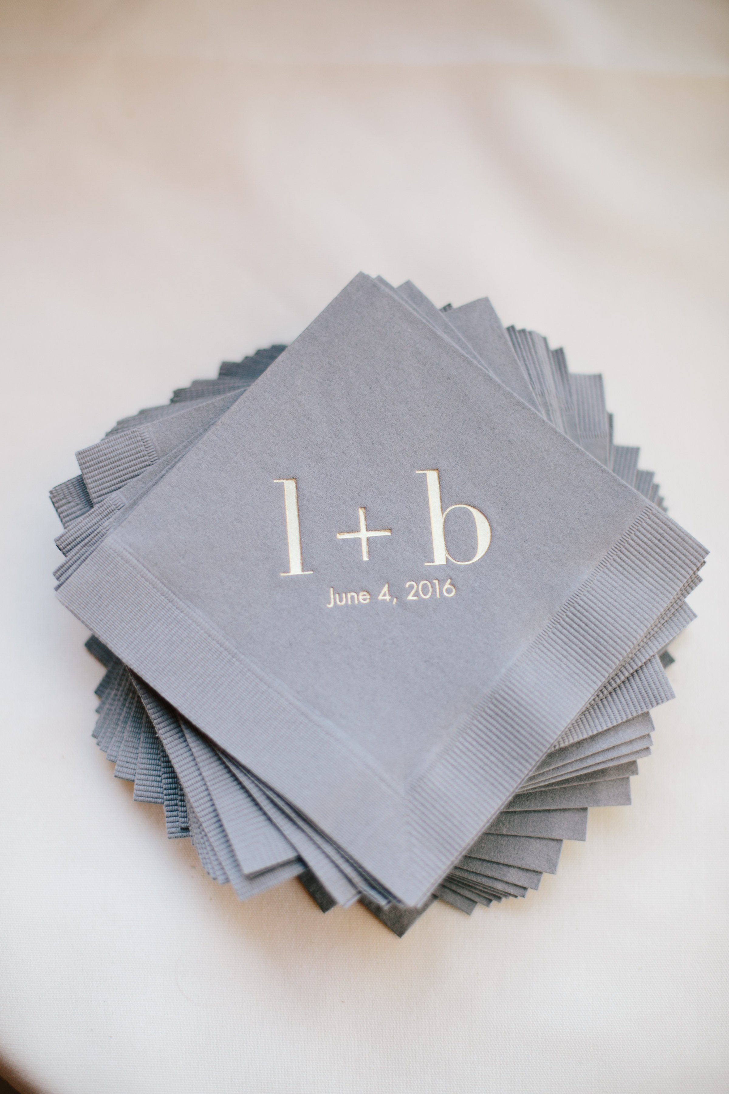 Cocktail Napkins with Lowercase Initials