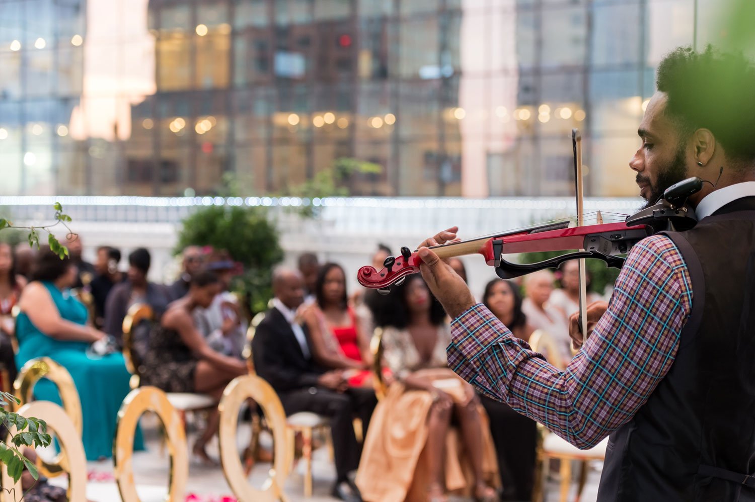 Electric Violinist at Wedding Ceremony