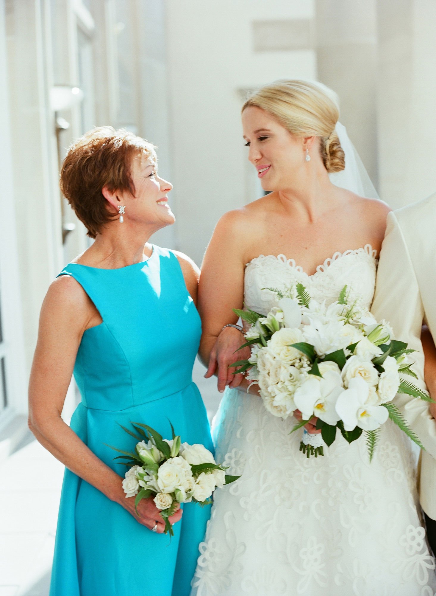 turquoise mother of the bride dress