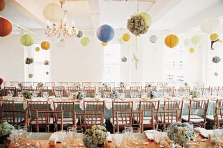 Modern Reception Space loft-eleven-nyc-reception-hall-with-paper-lanterns