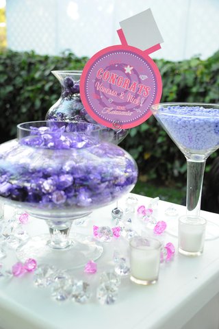 Bridal Shower "Congrats" Stationery purple-pink-and-white-ring-shaped-stationery
