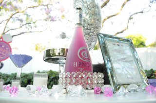 Hpnotiq Harmonie Signature Cocktails framed-cocktail-menu-and-bridal-shower-decorations