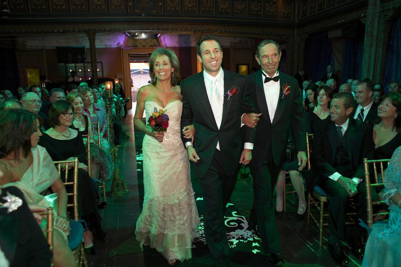 Groom Walks Down Aisle