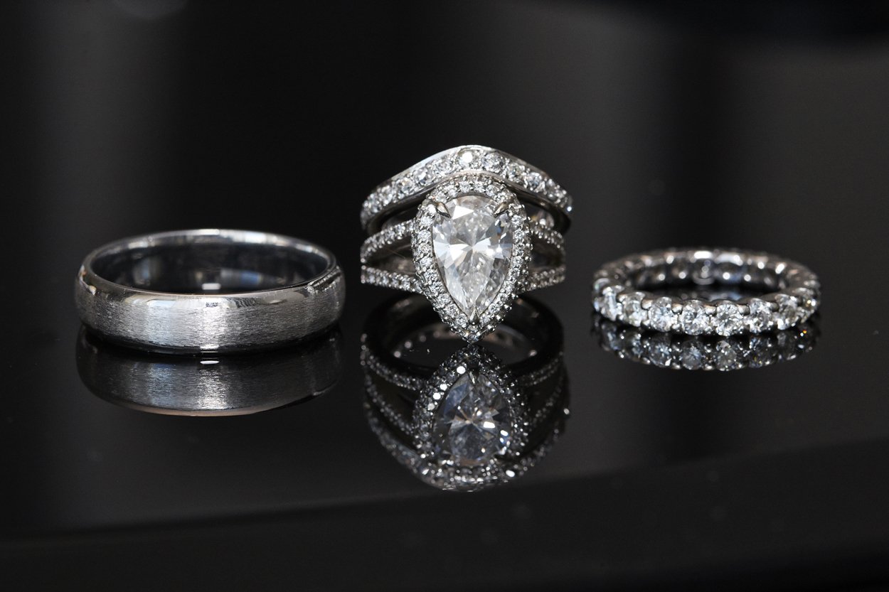 Oval Engagement Ring with Wedding Rings