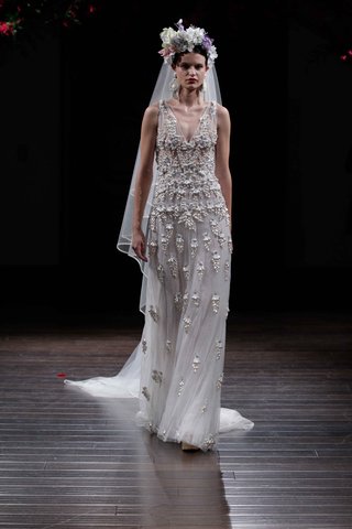 "Isla" by Naeem Khan v-neck-wedding-dress-by-naeem-khan-fall-2016