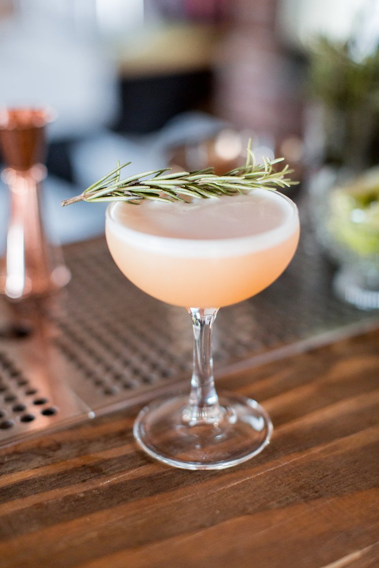 Organic Cocktail Topped with Rosemary