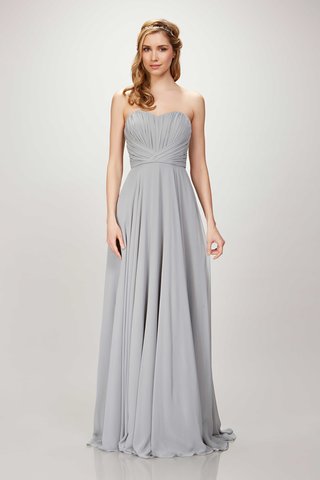 "Blaire" by THEIA Bridesmaids theia-bridesmaids-spring-2017-strapless-light-grey-long-bridesmaid-dress-with-ruche-drape-bodice