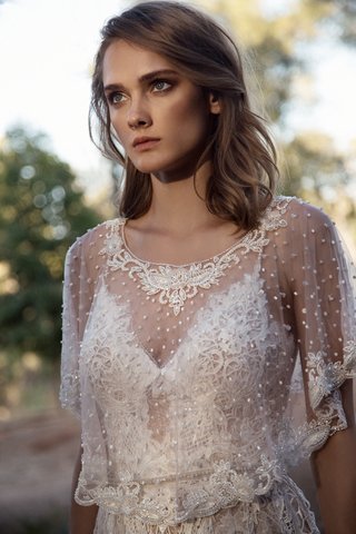 Illusion Camisole, Dotted with Gems by GALA by Galia Lahav an-illusion-camisole-featuring-a-beaded-neckline-and-dotted-crystals-throughout-by-gala-by-galia-lah