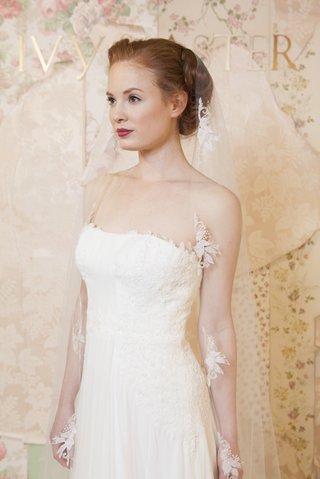 Ivy & Aster Spring 2016 Collection ivy-aster-veil-with-flowers-and-strapless-dress