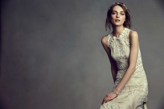 "Roane" by BHLDN bhldn-boho-bride-roane-high-neck-lace-wedding-dress
