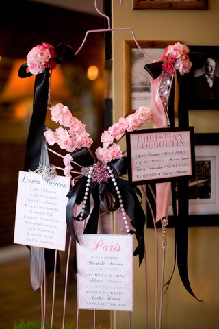 Seating Card Display seating-cards-on-vintage-dress-form