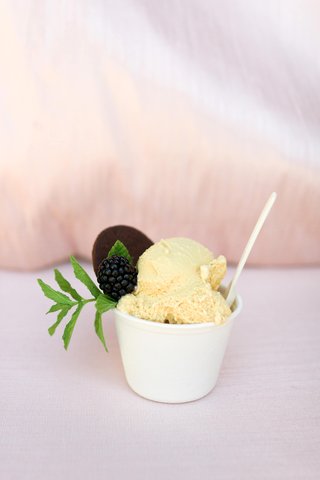 Blackberry and Mint Topped Ice Cream homemade-ice-cream-with-toppings-in-a-cup