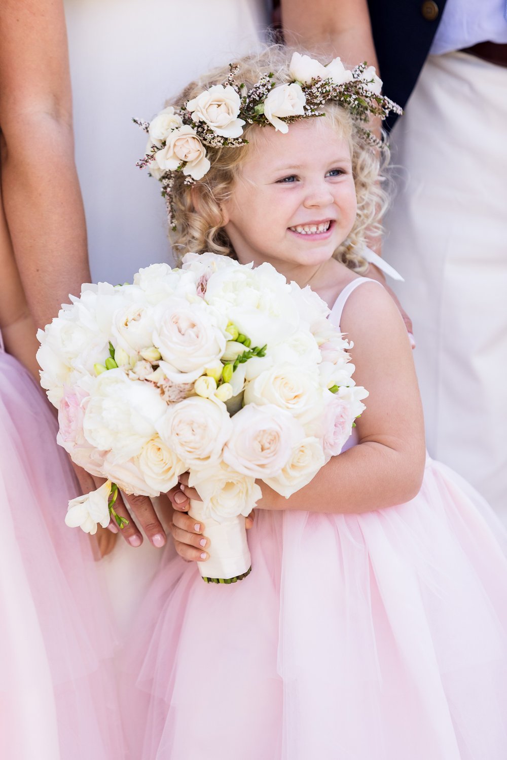 Flower Girl with Bridal Bouquet