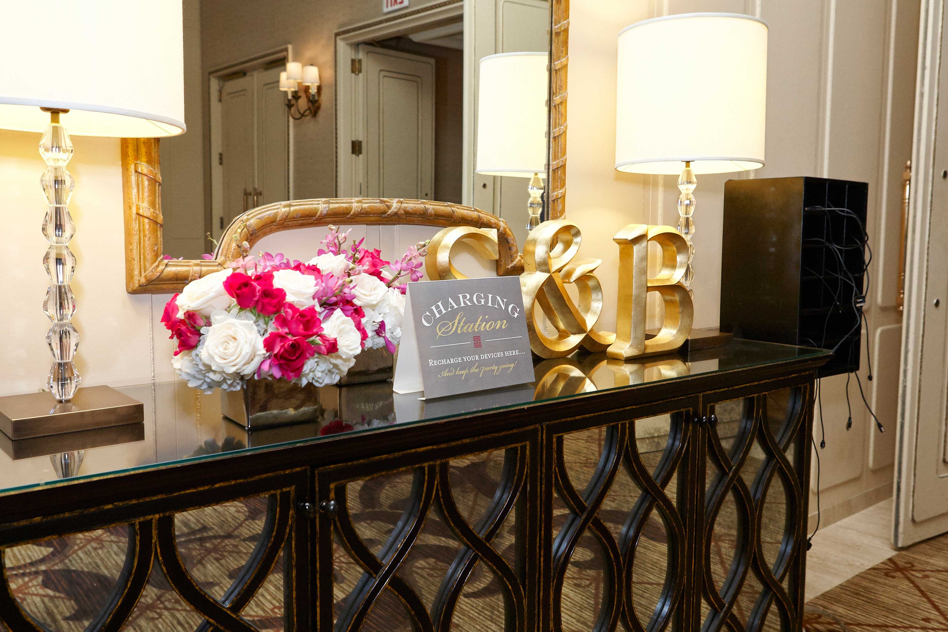 Charging Station at Wedding Reception