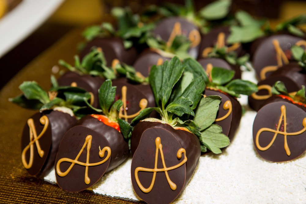 ChocolateCovered Strawberries with Monogram