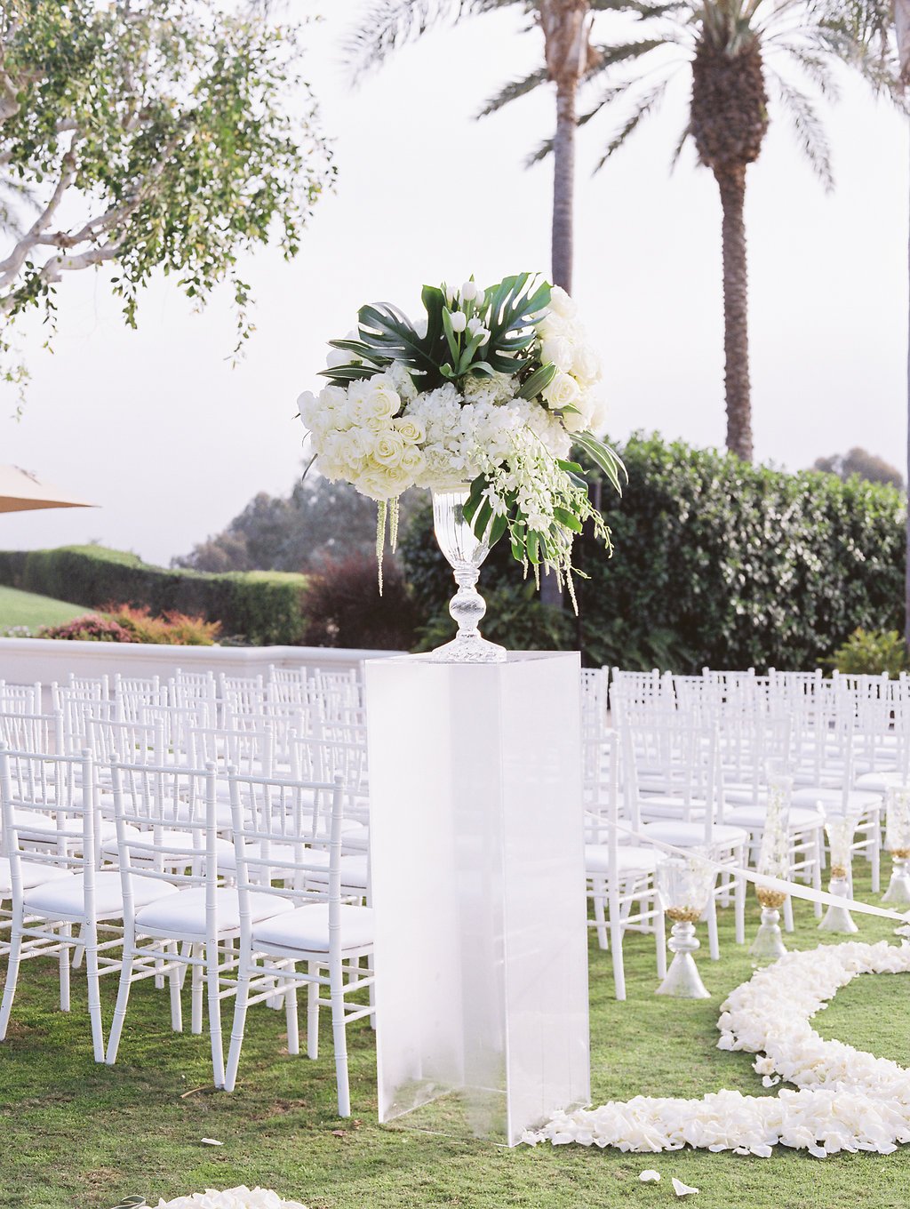 Tropical Flower Arrangement on Riser