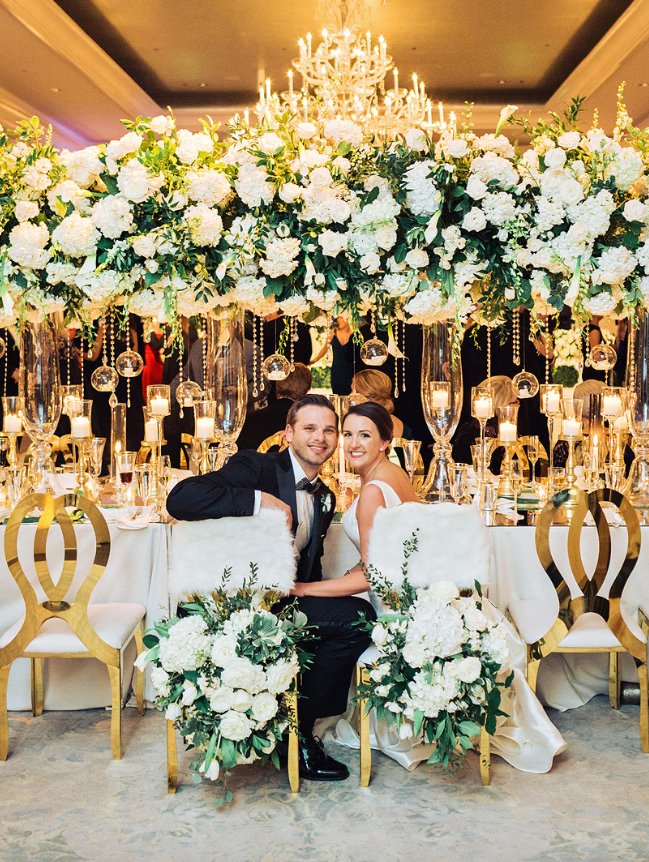 bride and groom table wedding