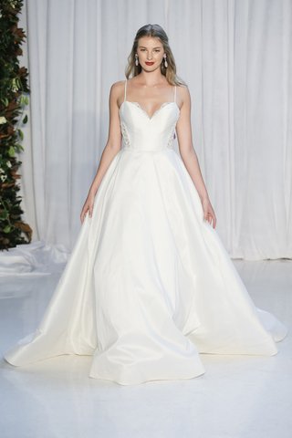 Lisette by Anne Barge anne-barge-fall-2018-sweetheart-bodice-spaghetti-straps-side-inset-keyhole-back-dupioni-skirt