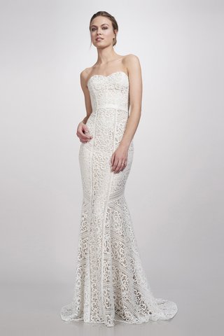 "Maria" Gown by THEIA a-strapless-gown-with-a-sweetheart-neckline-a-thin-belt-a-intricate-detailing-throughout-by-theia