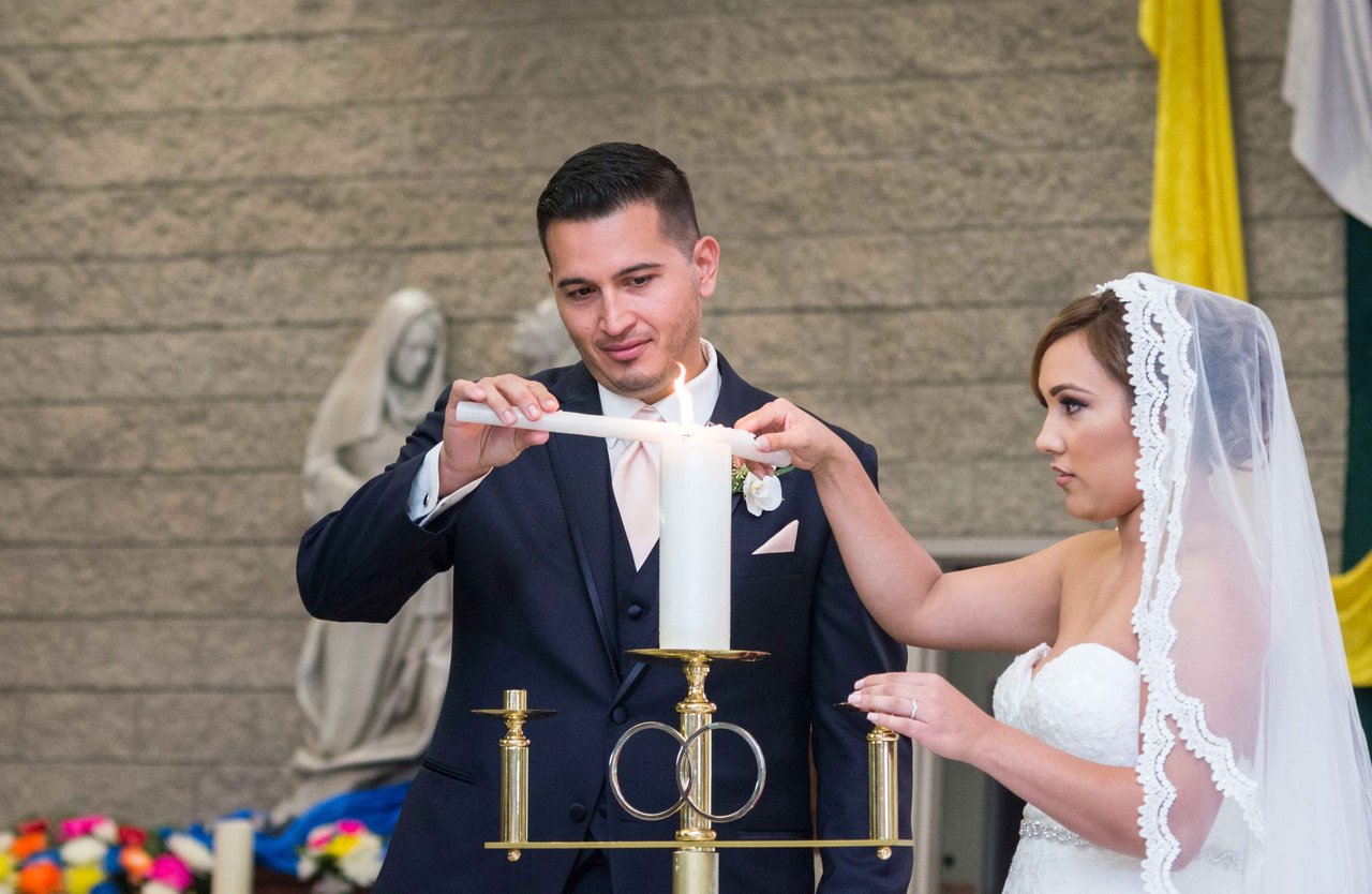 Catholic Bride & Groom Light Unity Candle