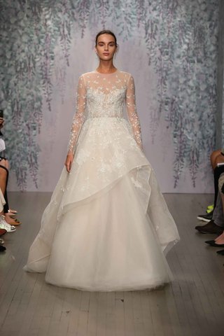 Look 16 by Monique Lhuillier Fall 2016 long-sleeve-illusion-ball-gown-by-monique-lhuillier-fall-2016