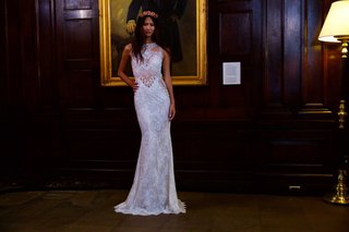 Style 16-117 by Berta berta-bridal-fall-winter-2016-wedding-dress-sleeveless-sheer-bodice-high-neck-beading