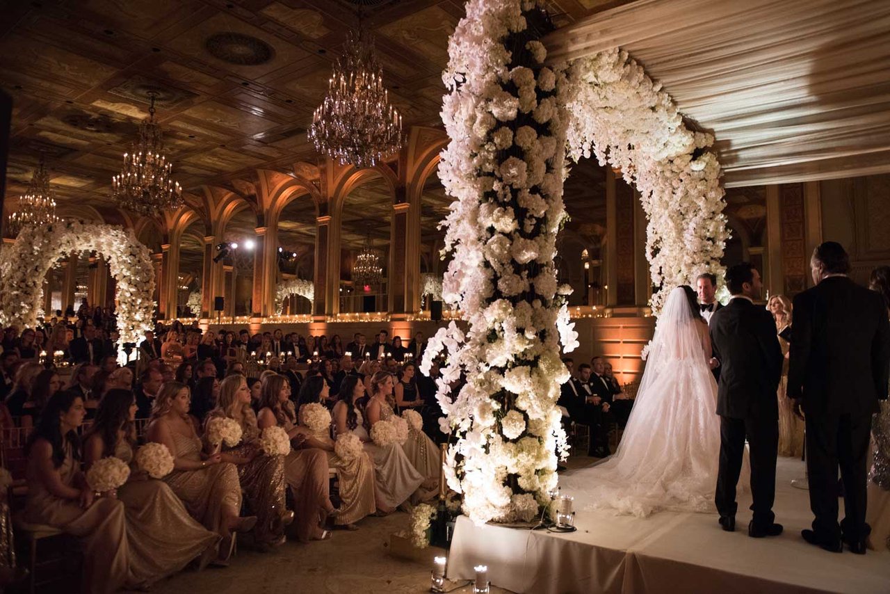 Wedding Party in Front Row at Ceremony