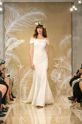 "Eve" by THEIA theia-fall-2017-eve-ivory-crepe-off-the-shoulder-wedding-dress