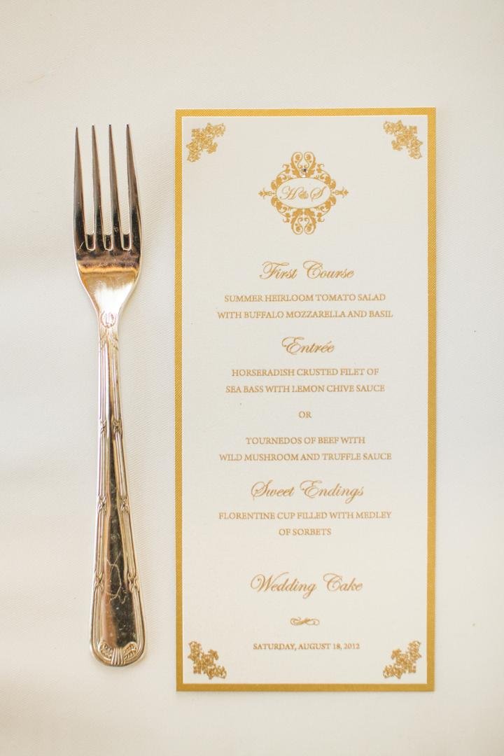 Gold Rimed Card Design Gold-Rimmed Menu Card