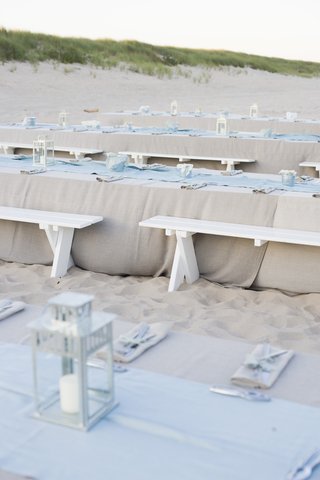 Picnic Tables on Sand rows-of-picnic-tables-and-benches