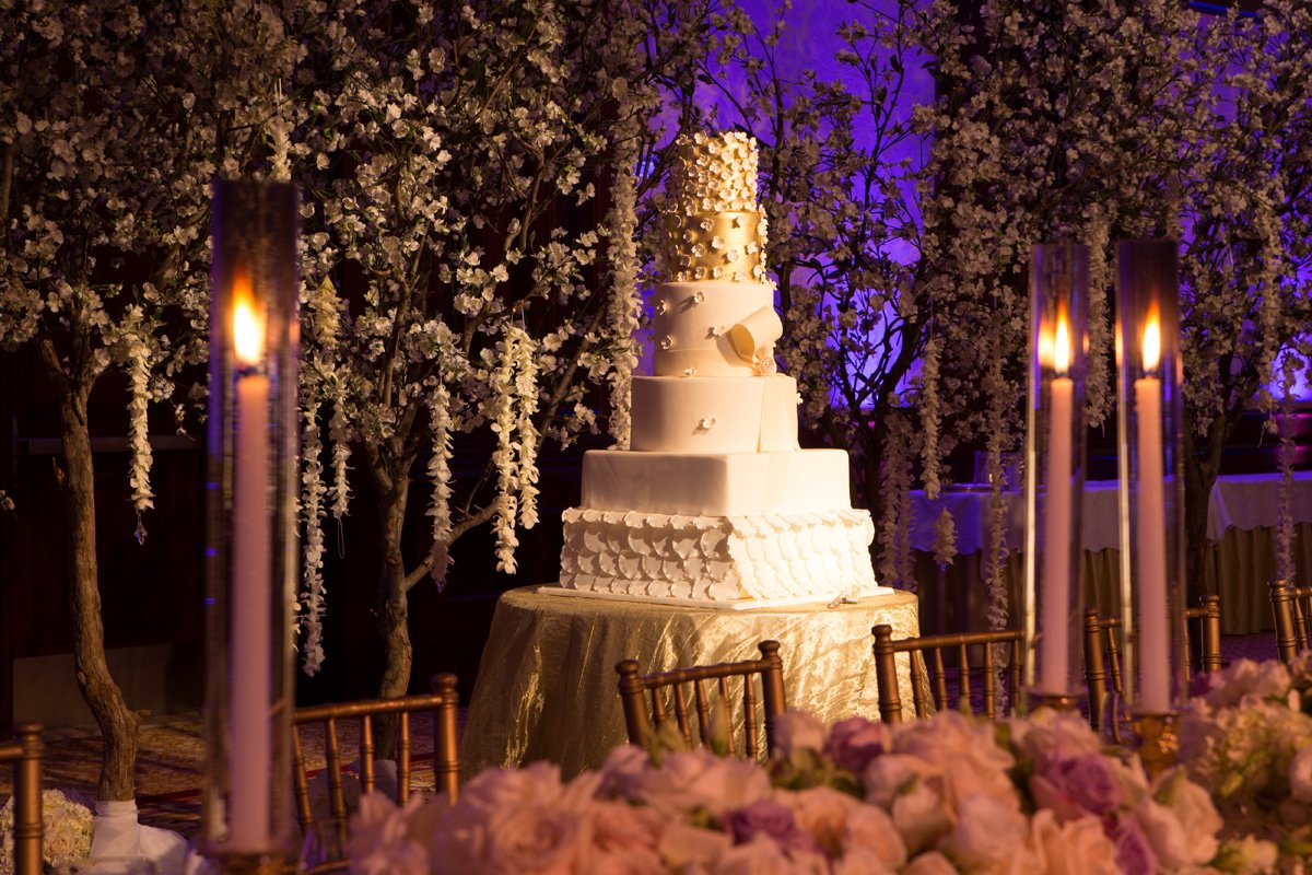 Cake with Enchanting Cherry Blossom Trees