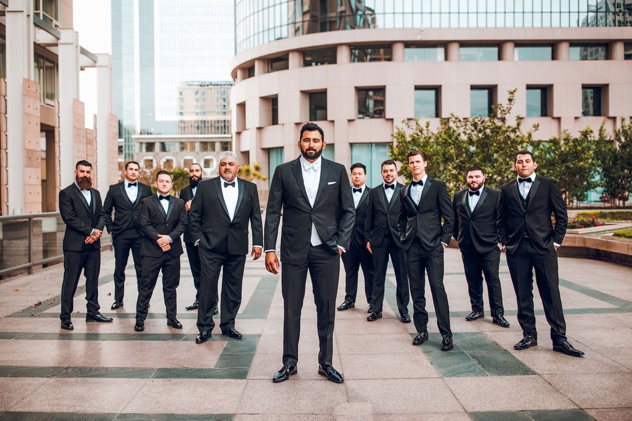 white tie for groom