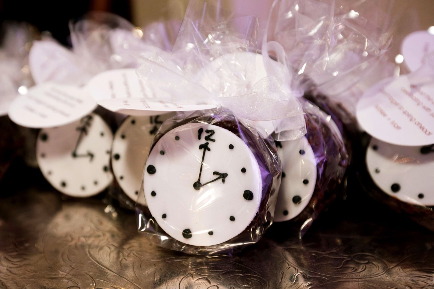 ClockShaped Dessert Favors