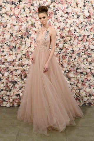 Michael Costello S/S 2018 Look 22 michael-costello-spring-summer-2018-bridal-couture-collection-tulle-dress-with-embroidery-on-bodice