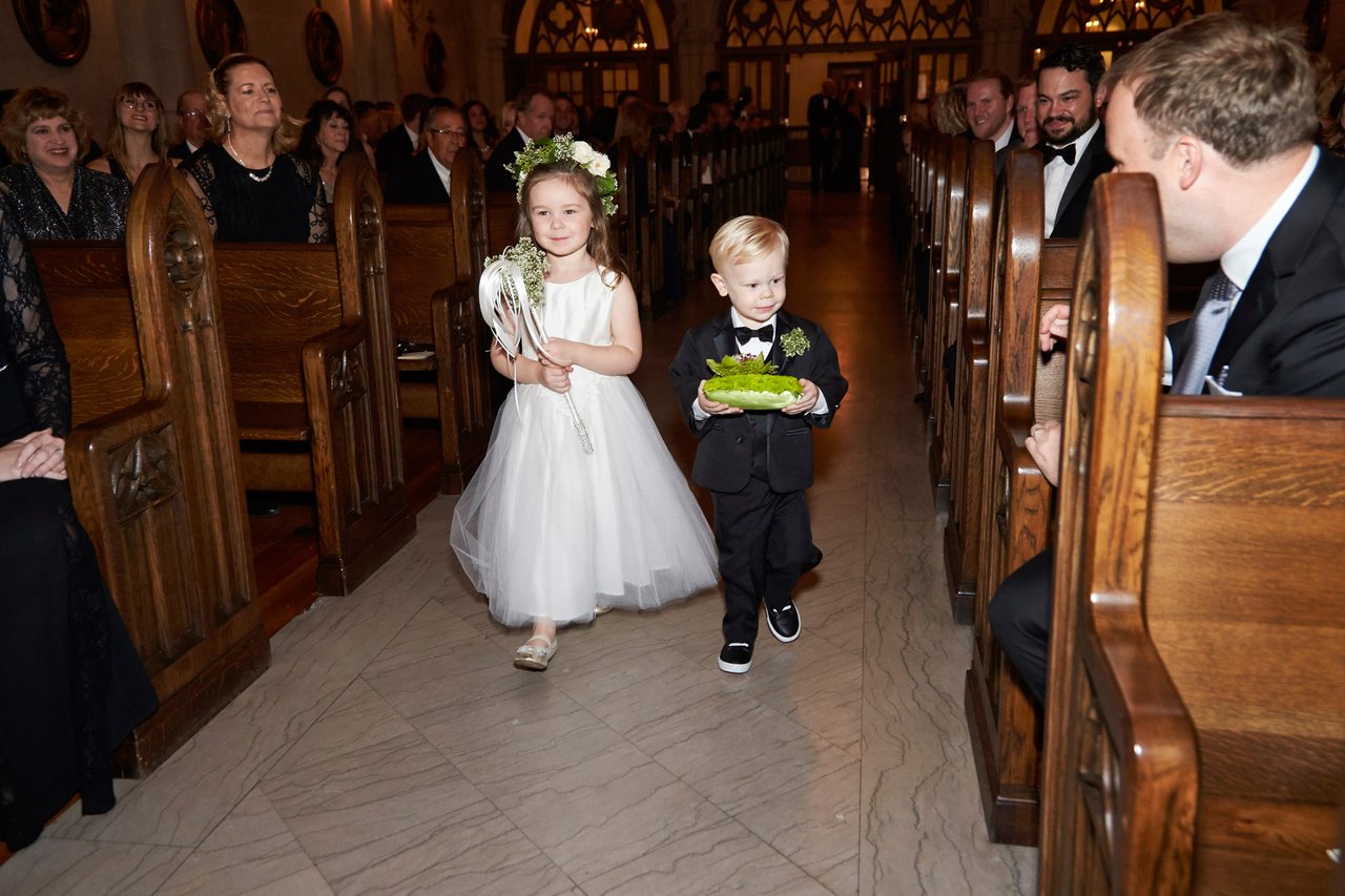 Flower Girl & Ring Bearer in Church