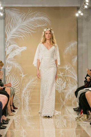 "Sandy" by THEIA theia-fall-2017-sandy-ivory-corded-lace-over-nude-lining-bell-sleeves-wedding-dress