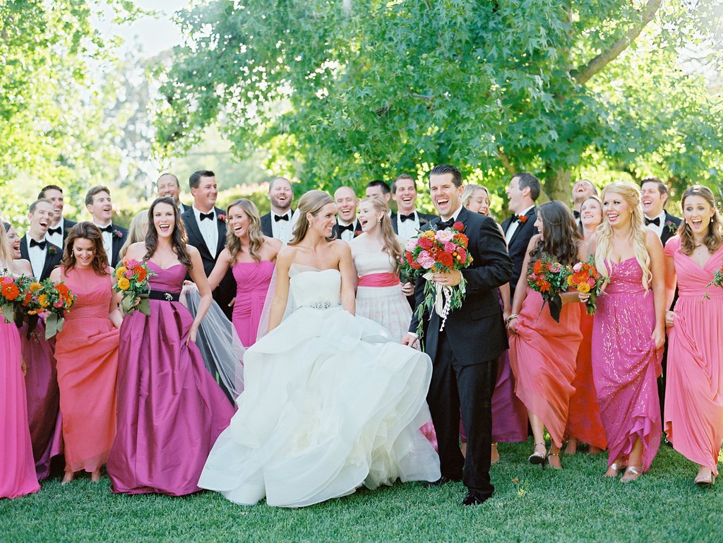 pink mismatched bridesmaid dresses Mismatched Pink Mermaid Side Slit Off Shoulder Long Bridesmaid Dresses –  Wish Gown main image 1