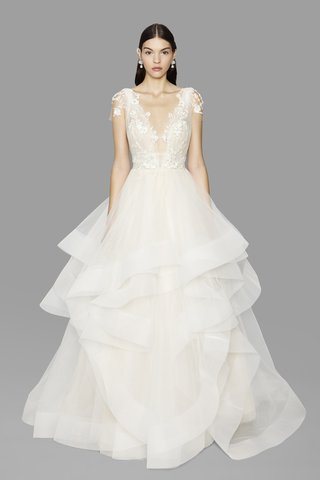 Look 10 Marchesa look-10-marchesa-fall-2017-tulle-ball-gown-plunging-v-neck-delicate-floral-embroidery-tiered-skirt