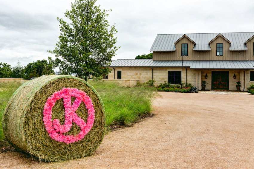Texas Ranch with FloralEmbellished Haystack