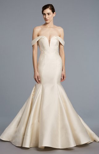 "Fitzgerald" by Anne Barge anne-barge-spring-2018-collection-architectural-seamed-off-the-shoulder-mermaid-gown-bridal