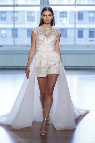 99043 by Justin Alexander 99043-by-justin-alexander-spring-2019-geometric-lace-jromper-with-detachable-train