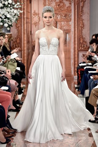 "Ambra" by THEIA ambra-by-theia-spring-2019-strapless-gown-with-glass-and-crystal-scroll-bodice-with-silk-ball-skirt
