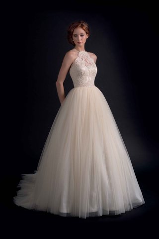 "Adore" by Modern Trousseau Fall 2016 modern-trousseau-fall-2016-halter-lace-wedding-dress-ball-gown