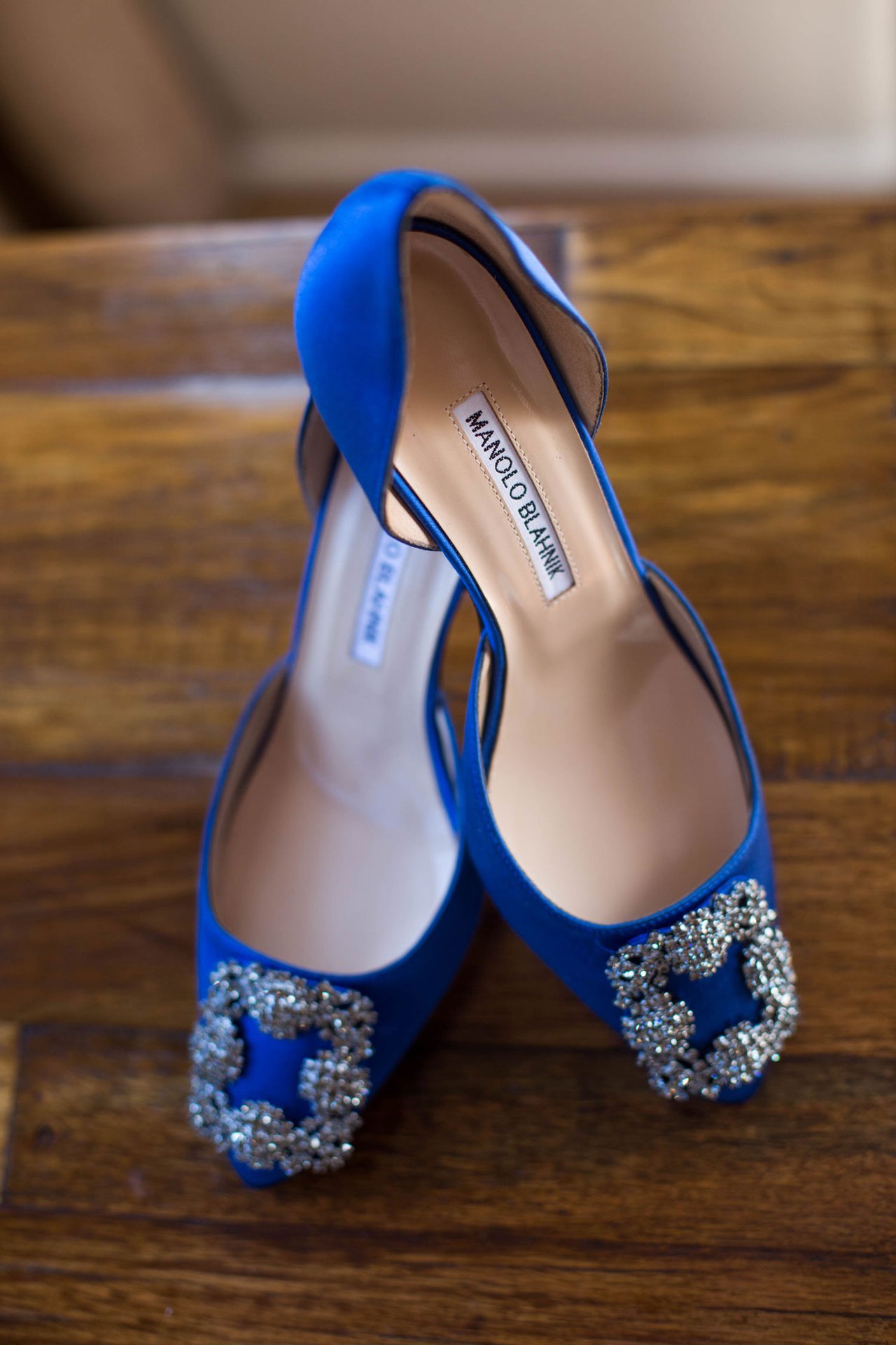 Bright Blue Pumps with Buckles