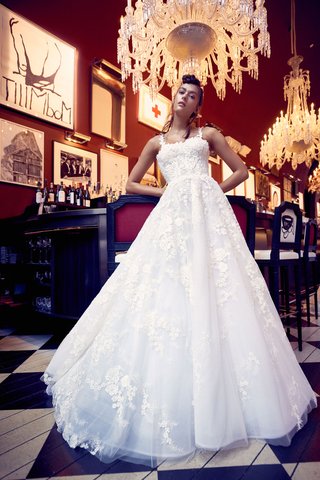 "Luna" by Isabelle Armstrong isabelle-armstrong-fall-2018-wedding-dress-luna-bridal-gown-a-line-ball-gown-flower-embroidery