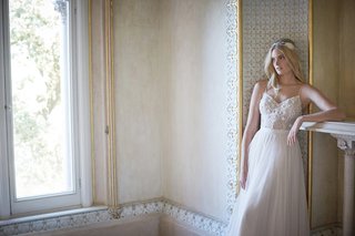 "Ella" Bodysuit & "Amora" Skirt two-piece-wedding-dress-watters-bodysuit-and-skirt