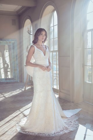"Oscar" by Sareh Nouri sareh-nouri-spring-2019-swan-lake-collection-wedding-dress-oscar-bridal-gown-with-large-bow-in-back