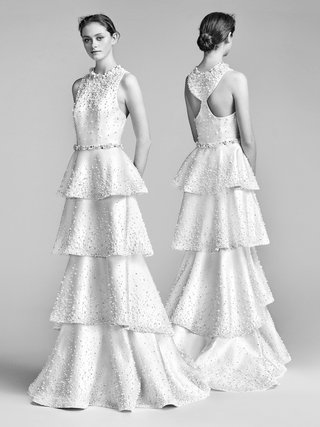 Look 8: VRM047 by Viktor&Rolf look-8-vrm047-by-viktor-rolf-couture-wedding-dress-with-jeweled-details-and-tiered-skirt